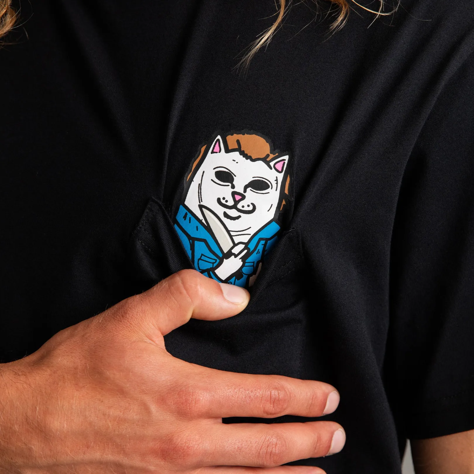 Killer Nerm Pocket Tee (Black)<Ripndip Outlet