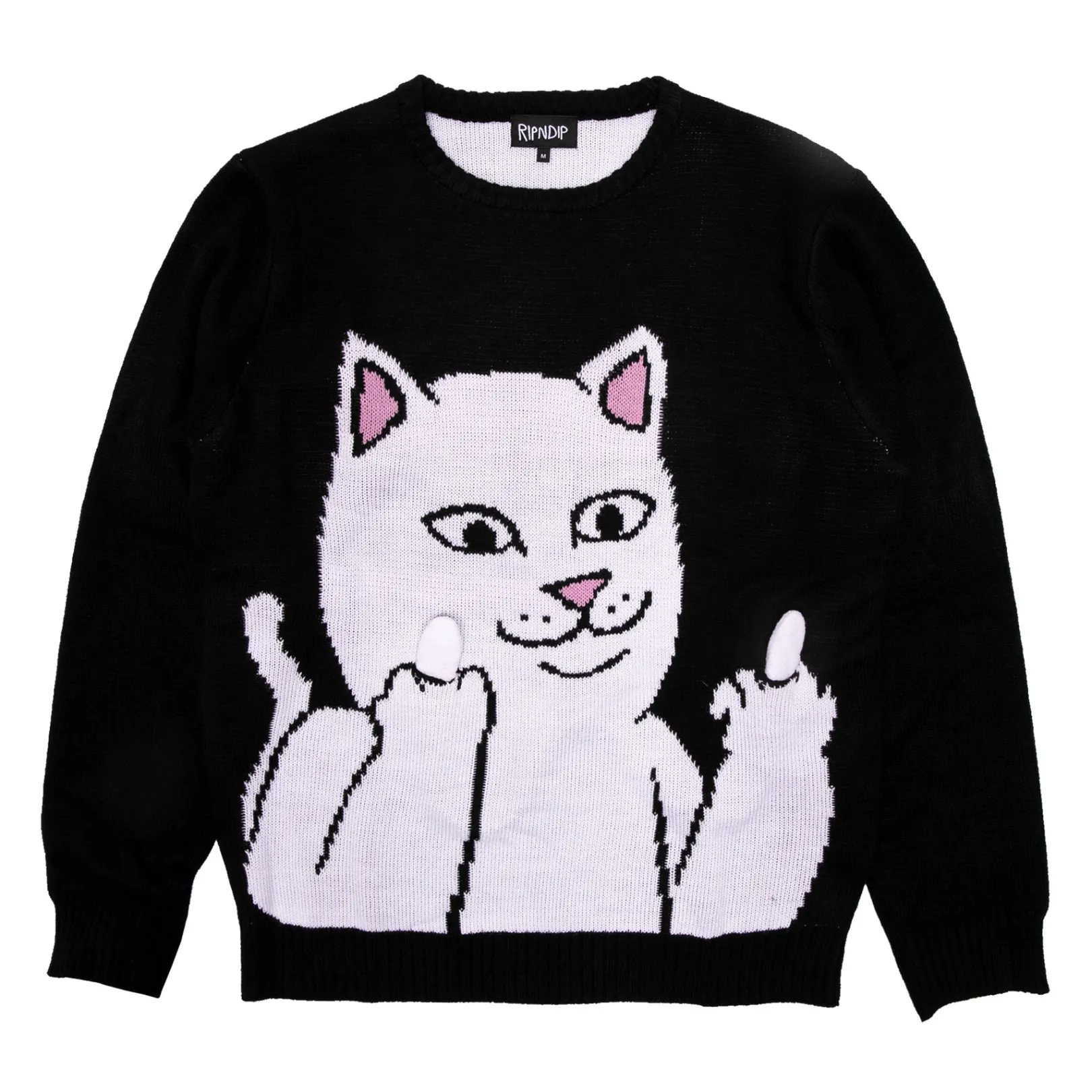 lord_nermal_flippy_knitty_sweater_black_4-1.webp Lord Nermal Flippy Knitty Sweater (Black)<Ripndip Best Sale
