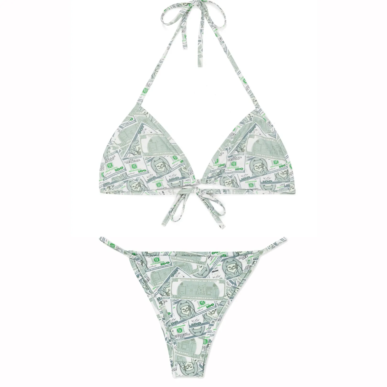 Moneybag 2pc Bikini Set (Olive)<Ripndip Store