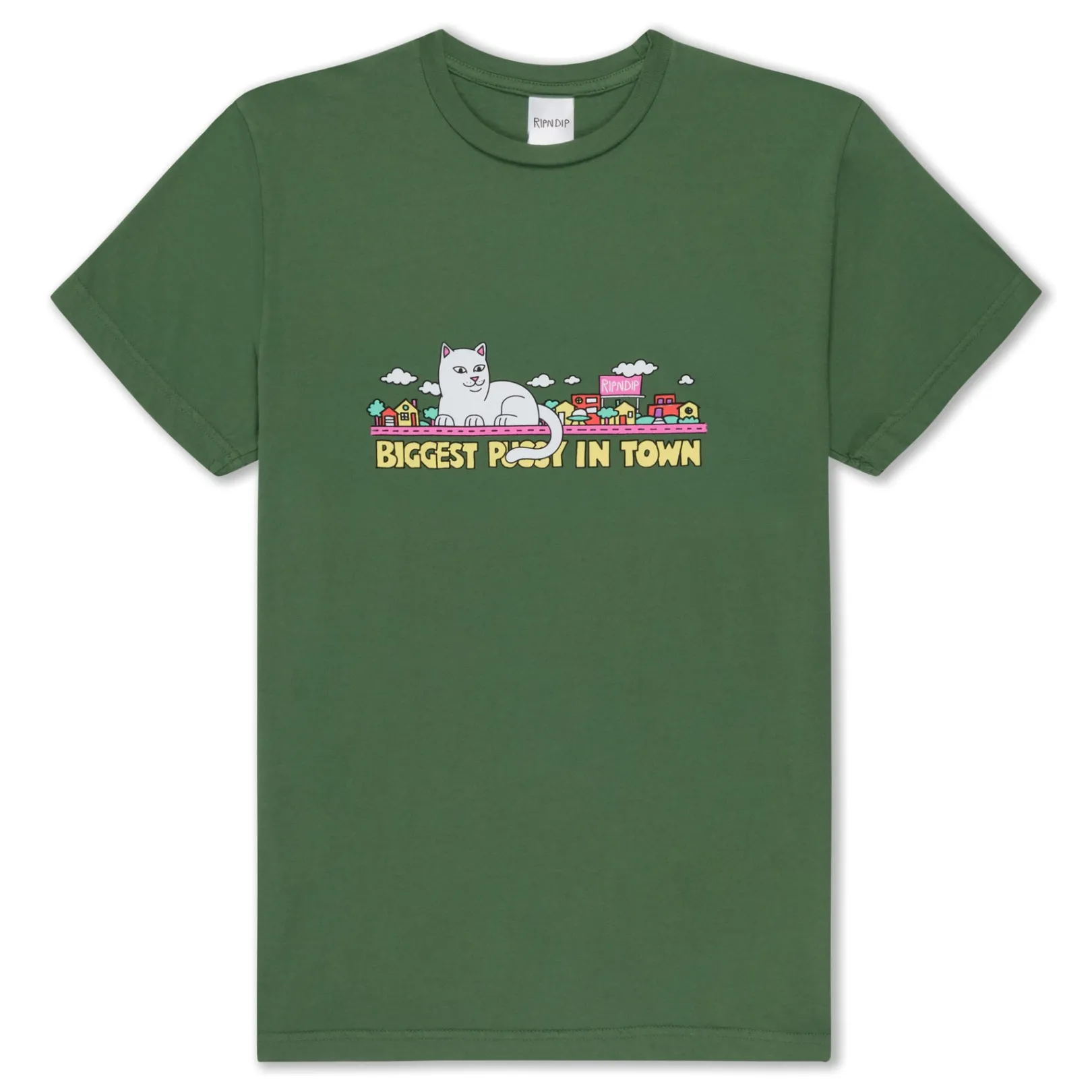 My Neighborhood Tee (Olive)<Ripndip Best Sale
