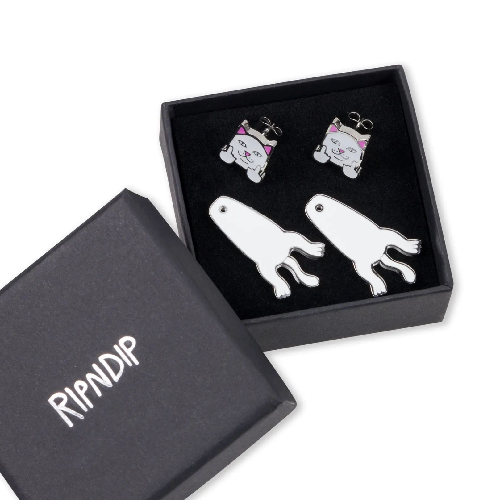 naughty_nerm_earring_set_white_2-1.webp Naughty Nerm Earring Set (White)<Ripndip Best Sale