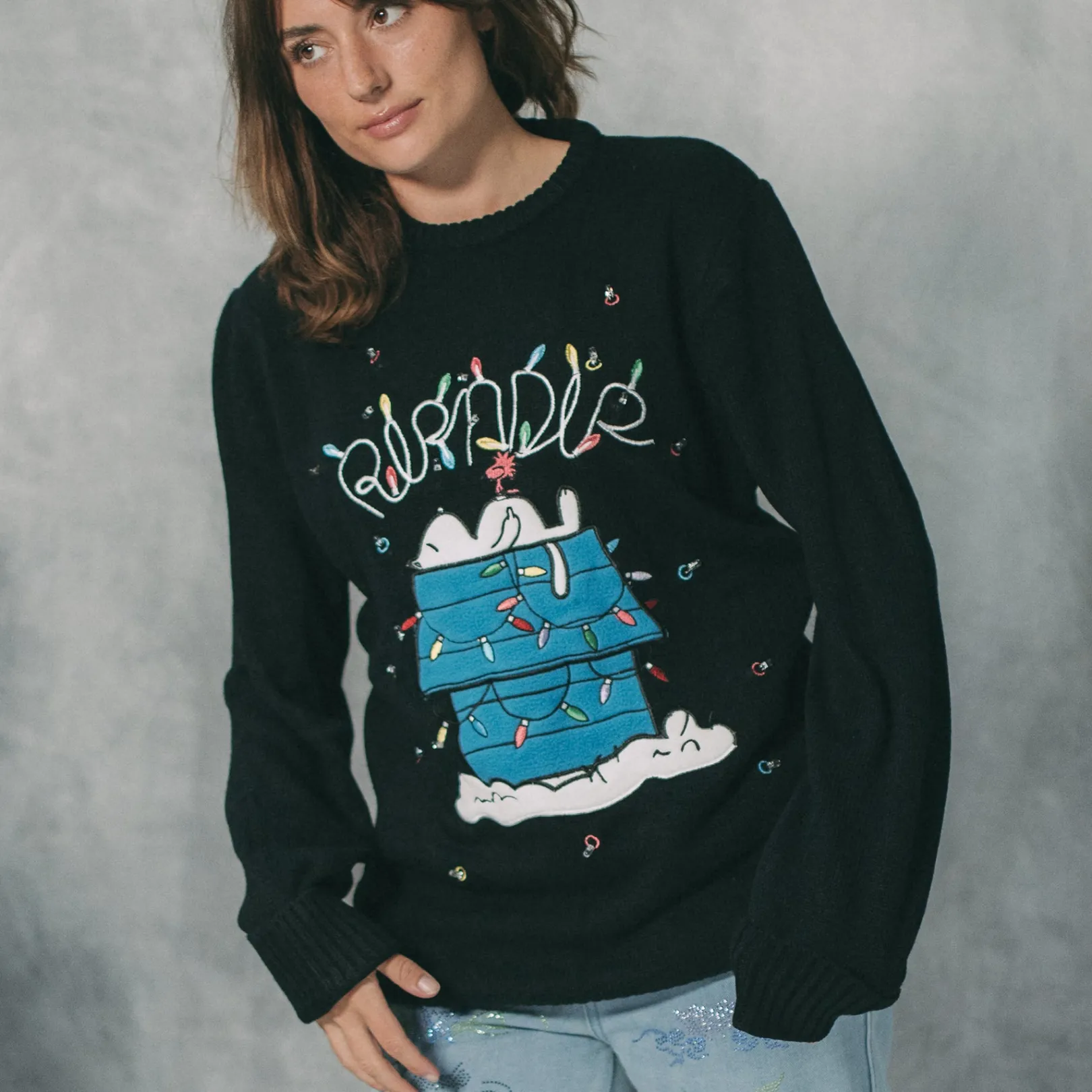 Nerm Christmas Light Up Knit Sweater (Black)<Ripndip Hot