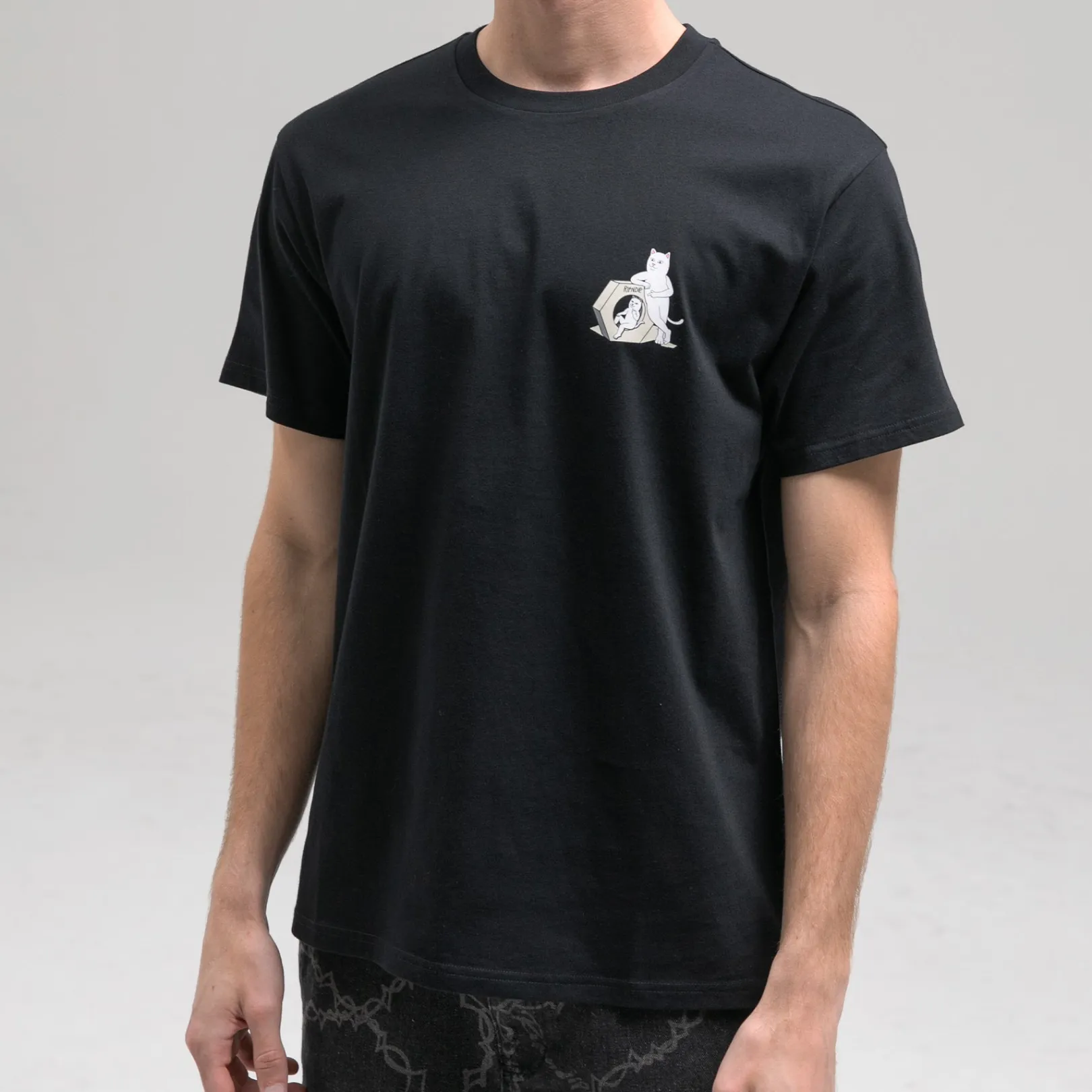 Nut Off Tee (Black)<Ripndip Shop