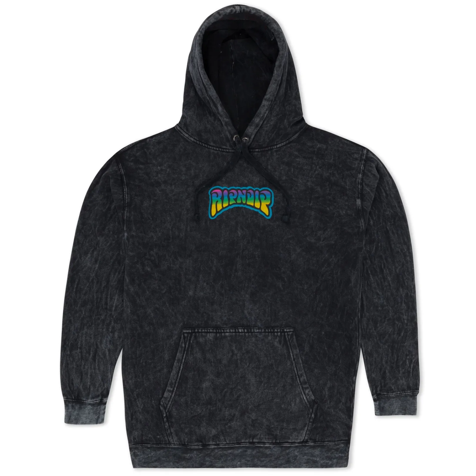 Psychedelic Garden Hoodie (Black Mineral Wash)<Ripndip Store