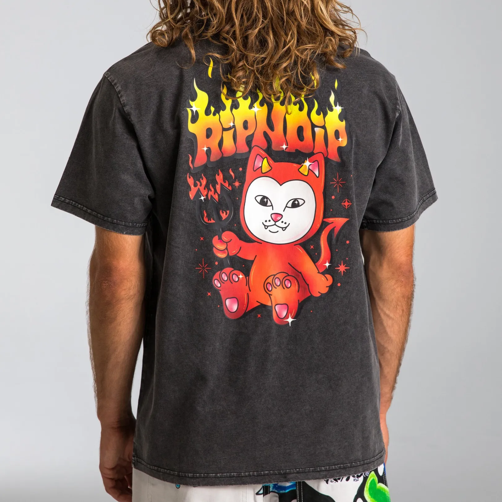 Scary Cute Tee (Black Wash)<Ripndip Shop