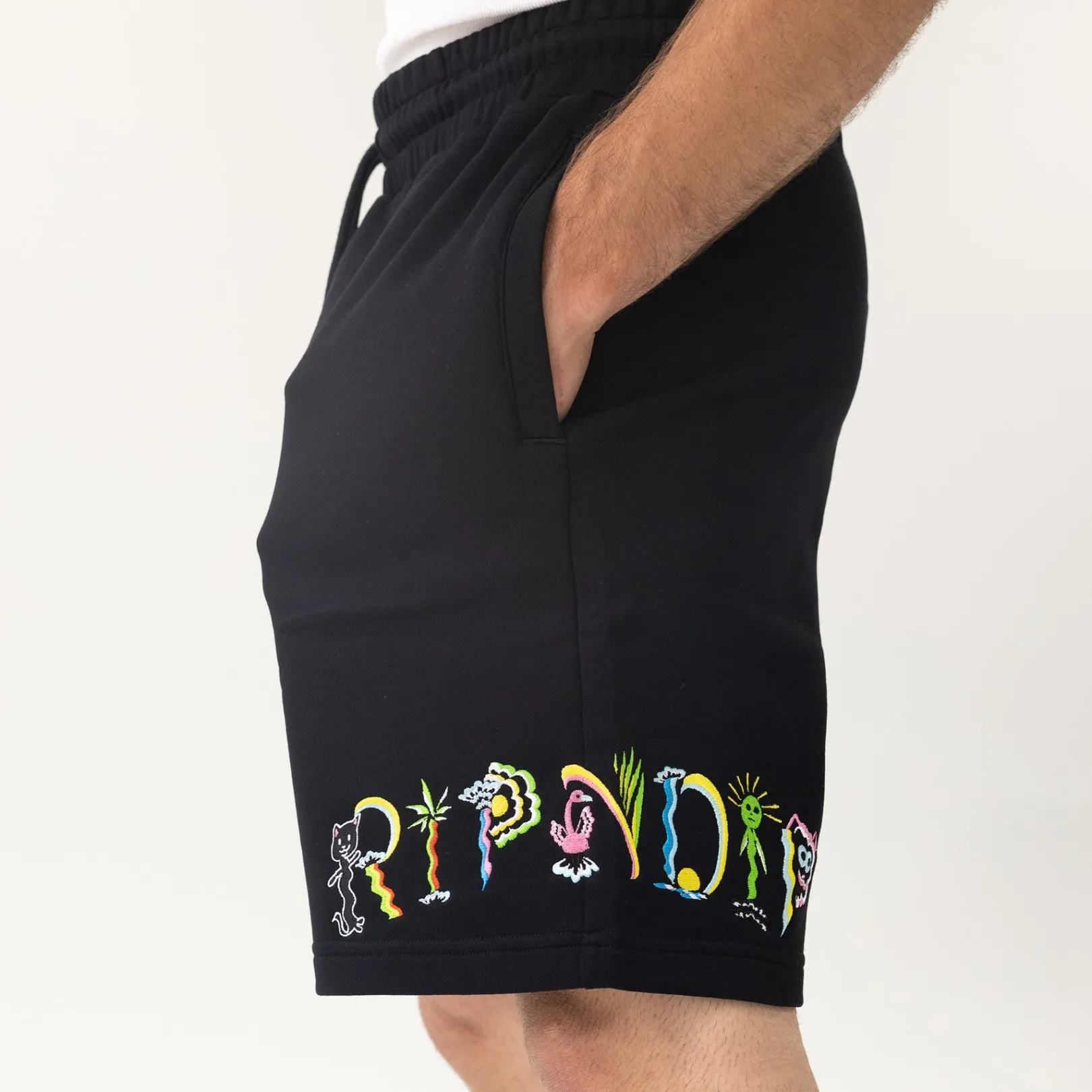 Venice Sweatshorts (Black)<Ripndip Clearance