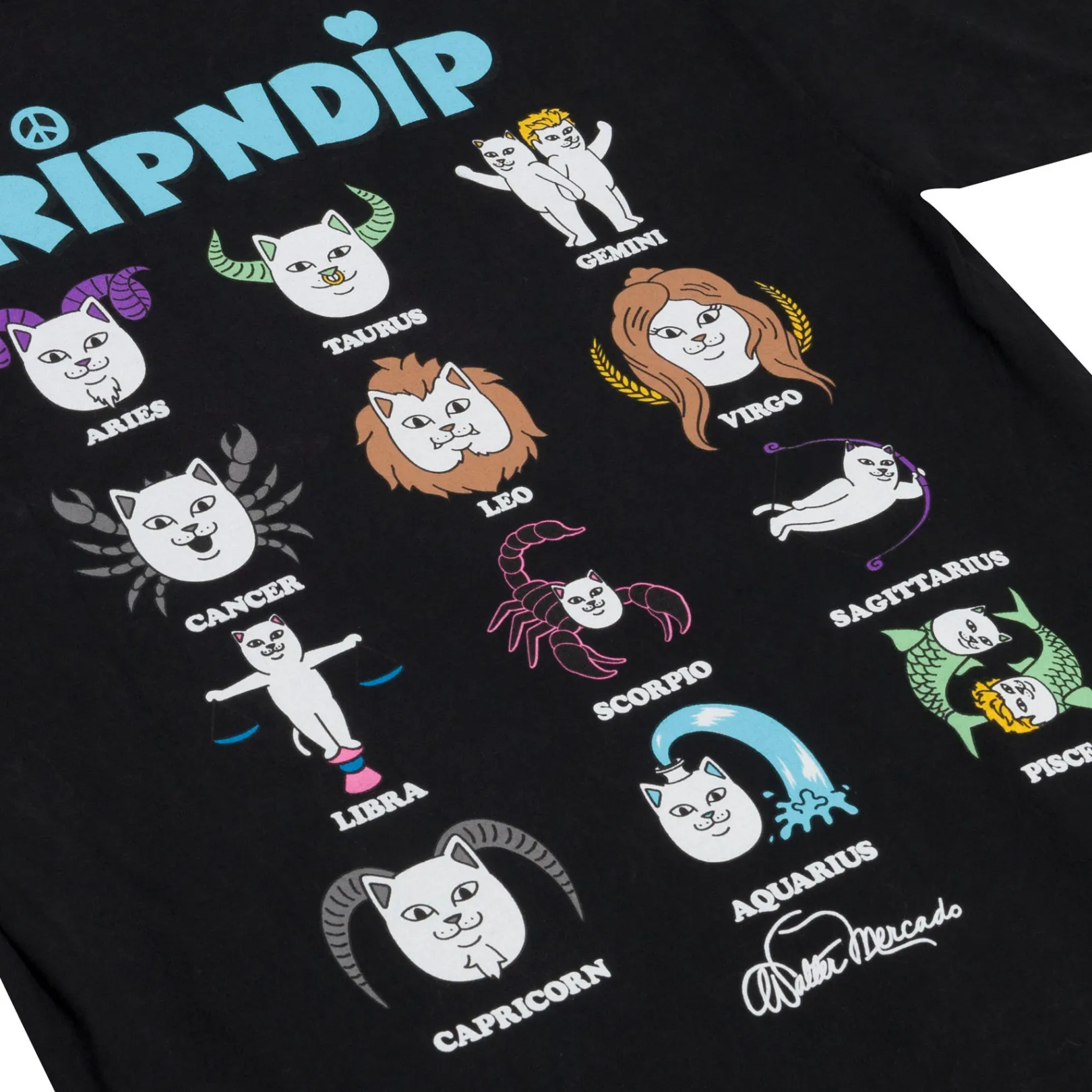 Zodiac Tee (Vintage Black)<Ripndip Cheap